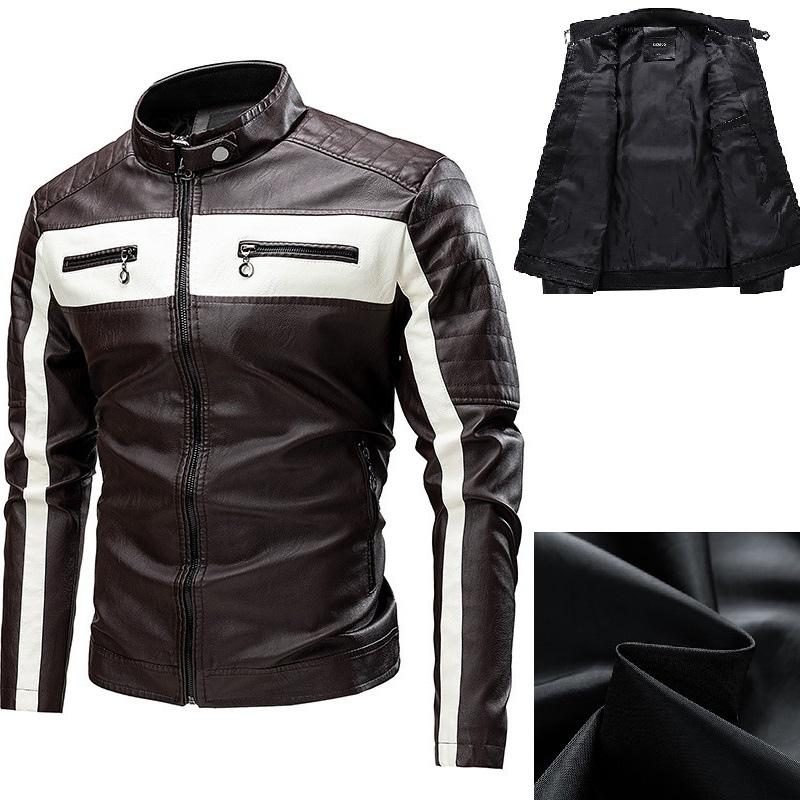Jaqueta de Couro Masculina Vintage Elegance