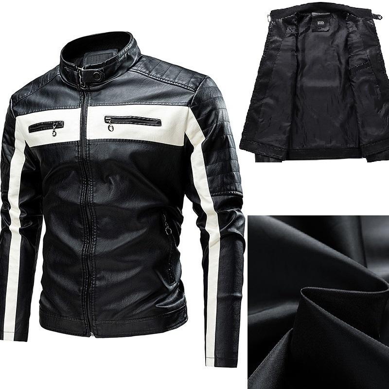Jaqueta de Couro Masculina Vintage Elegance